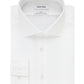 Calvin Klein Men's Slim Fit Non Iron Performance Spread Collar Herringbone Dress Shirt White Size 34X35