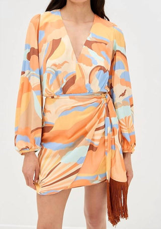 Dress To - Wrap Long Sleeve Mini Dress