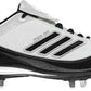 adidas Men's Excel 365 Metal Low Baseball Shoes White/Black/Silver