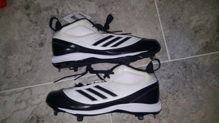 Adidas Men's Excel 365 Metal Baseball Cleat Shoes White/Black/Silver Size 14 D(M) US