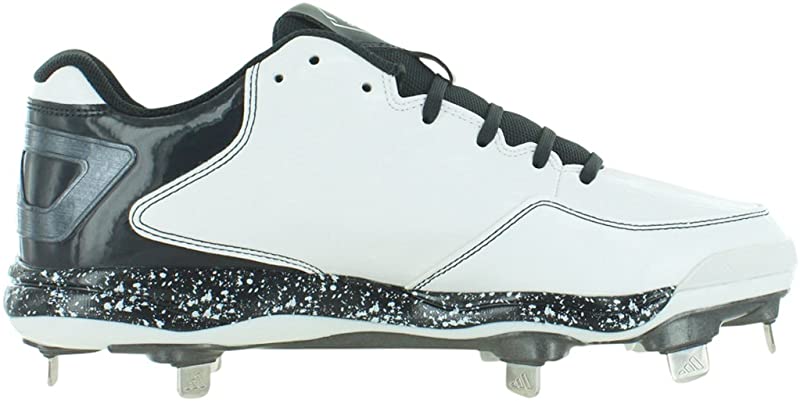 adidas Men's PowerAlley 2 Baseball Cleat Shoes White/Black