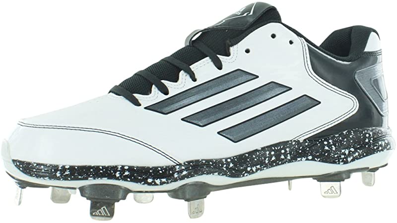 adidas Men's PowerAlley 2 Baseball Cleat Shoes White/Black