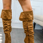 Surelymine - Women's Unmatchable Pointy Slouchy Knee And Thigh High Boots