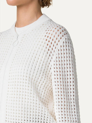 Akris Punto - Chunky Cotton Mesh Bomber Cardigan