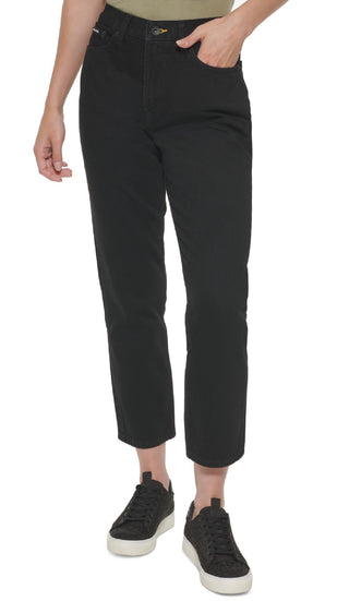 DKNY Women's Broome High Rise Vintage Jeans Black Size 30