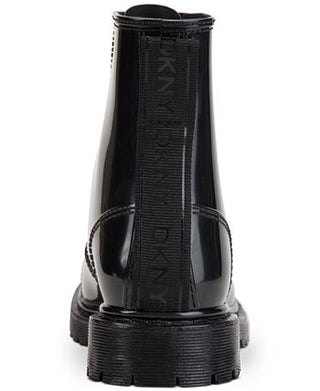 DKNY Women's Tilly Lace Up Rain Booties Black Size 9