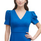 DKNY Women's Puff Sleeve Sheath Dress Blue Size 10