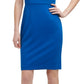 DKNY Women's Puff Sleeve Sheath Dress Blue Size 10