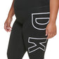 DKNY Women's High Waisted 7/8 Exploded Logo Leggings White Size 3X