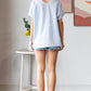7Th Ray - Gingham V-neck Short Sleeve Blouse