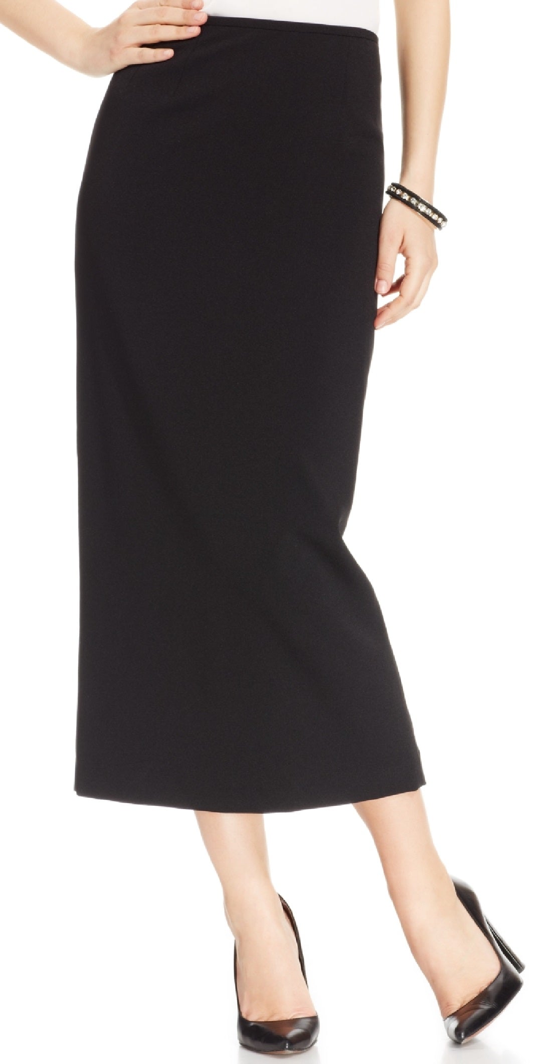 Kasper Women's Crepe Column Skirt Black Size 14