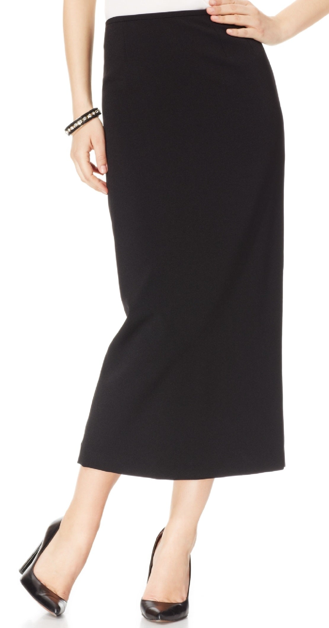 Kasper Women's Crepe Column Skirt Black Size 14