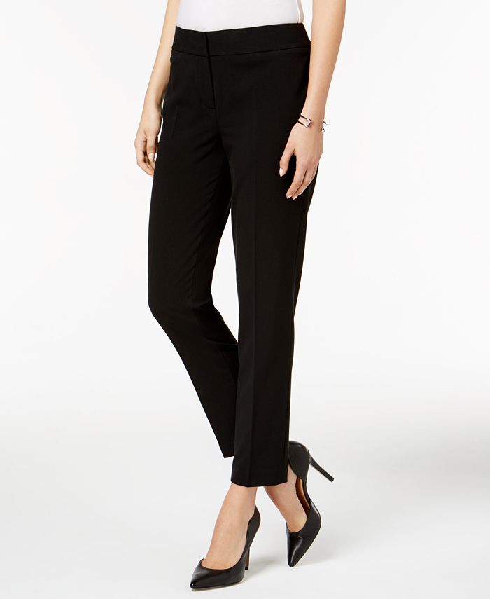 Nine West Women's Plus Skinny Leg Stretch Dress Pants Black Size 18
