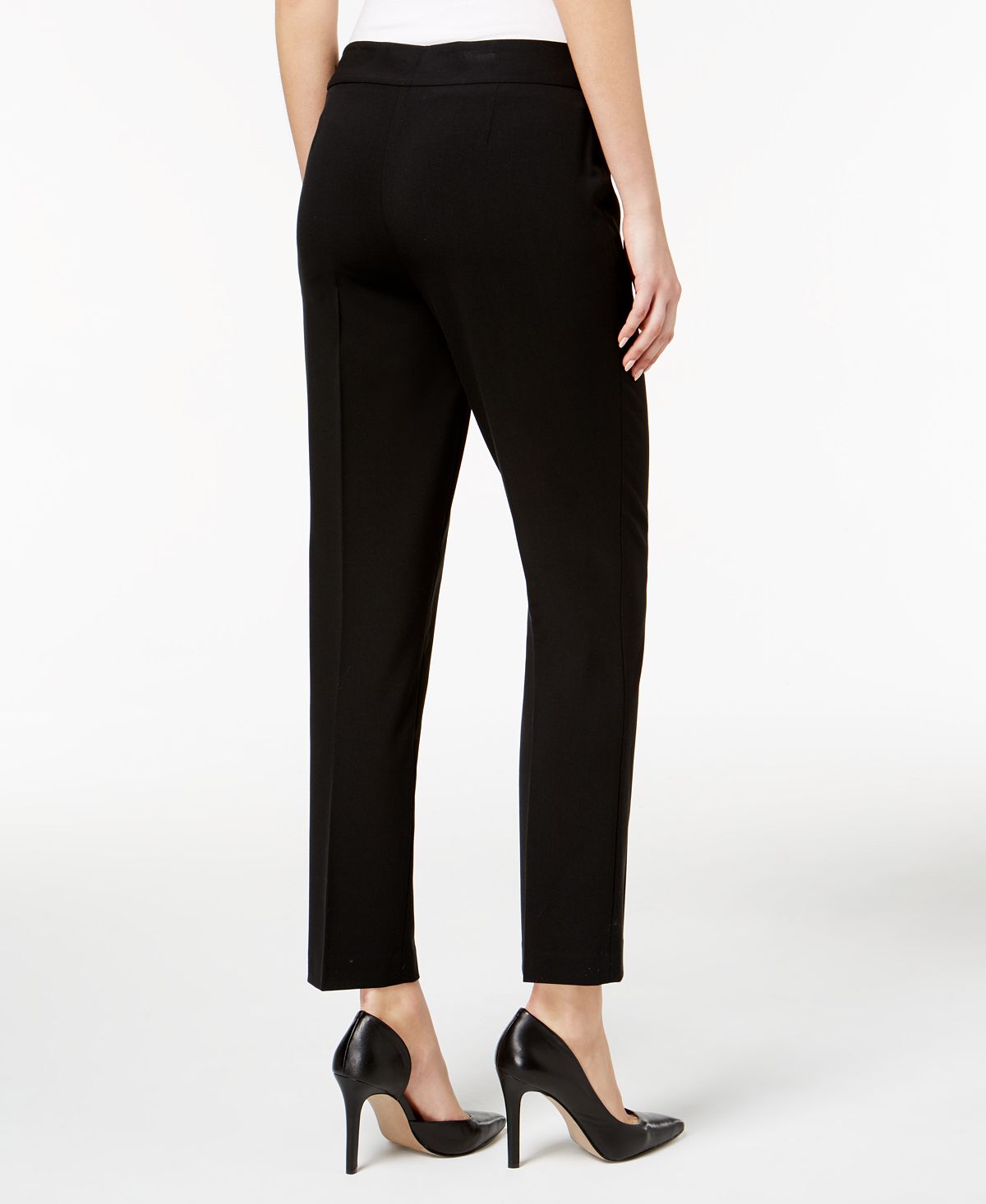 Nine West Women's Plus Skinny Leg Stretch Dress Pants Black Size 18