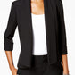 Kasper Women's Cuffed 3/4 Sleeve Blazer Black Size 6 Petite