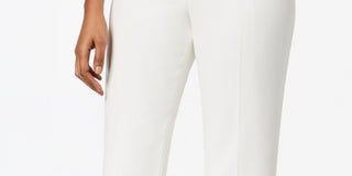 Kasper Women's Straight Leg Modern Crepe Dress Pants White Size 4