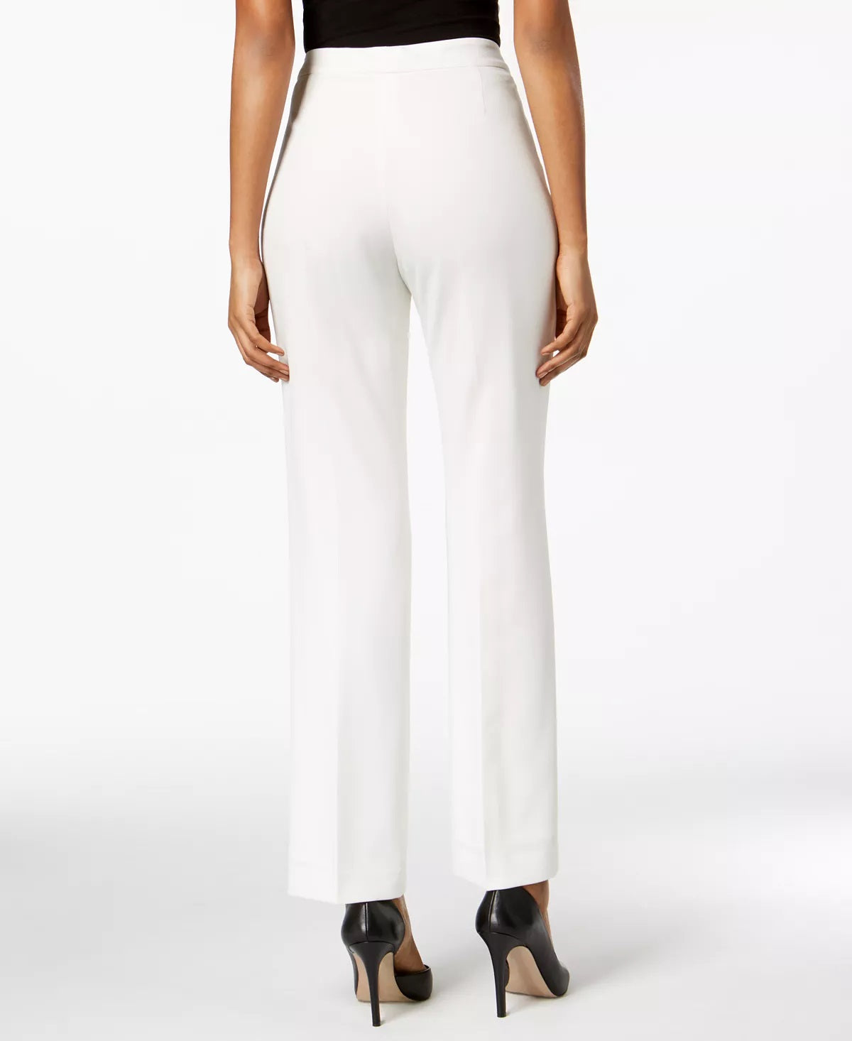 Kasper Women's Straight Leg Modern Crepe Dress Pants White Size 8
