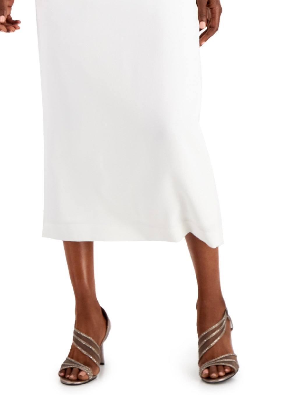 Kasper Women's Crepe Column Skirt White Size 16