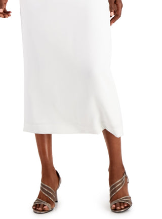 Kasper Women's Crepe Column Skirt White Size 18