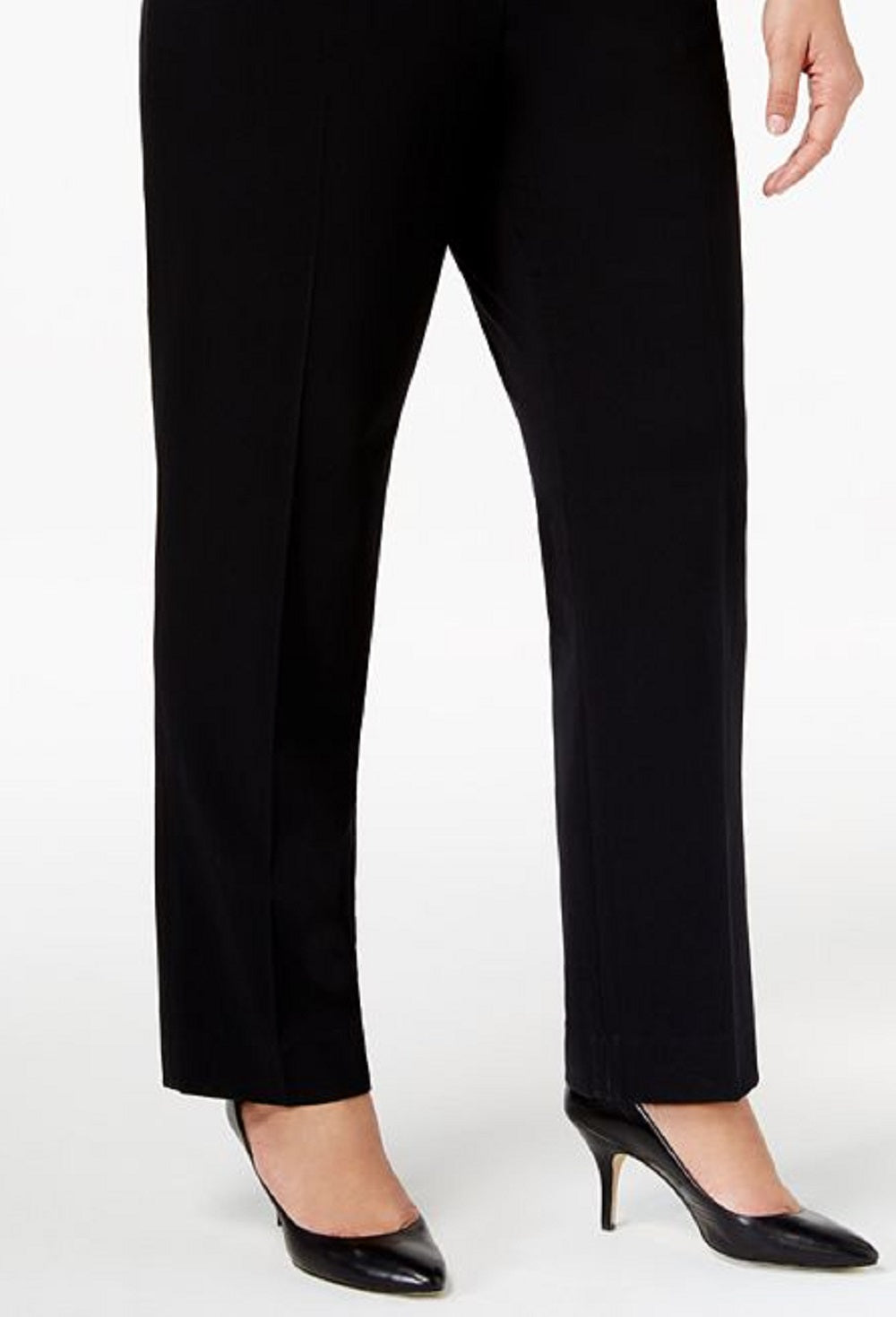 Anne Klein Women's Slim Pants Black Size 24W