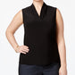Anne Klein Women's Triple Pleat Sleeveless Top Black Size 1X