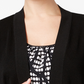 Anne Klein Women's Malibu Open Front Cardigan Black Size 1X