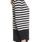 Anne Klein Women's Malibu Stripe Cardigan Black Size X-Large