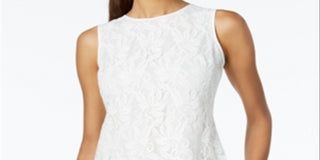 Kasper Women's Lace Shell Top White Size Petite Medium