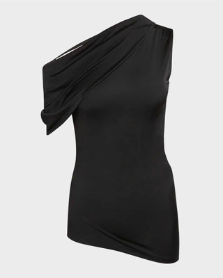 Alexander Mcqueen - Asymmetric draped jersey top