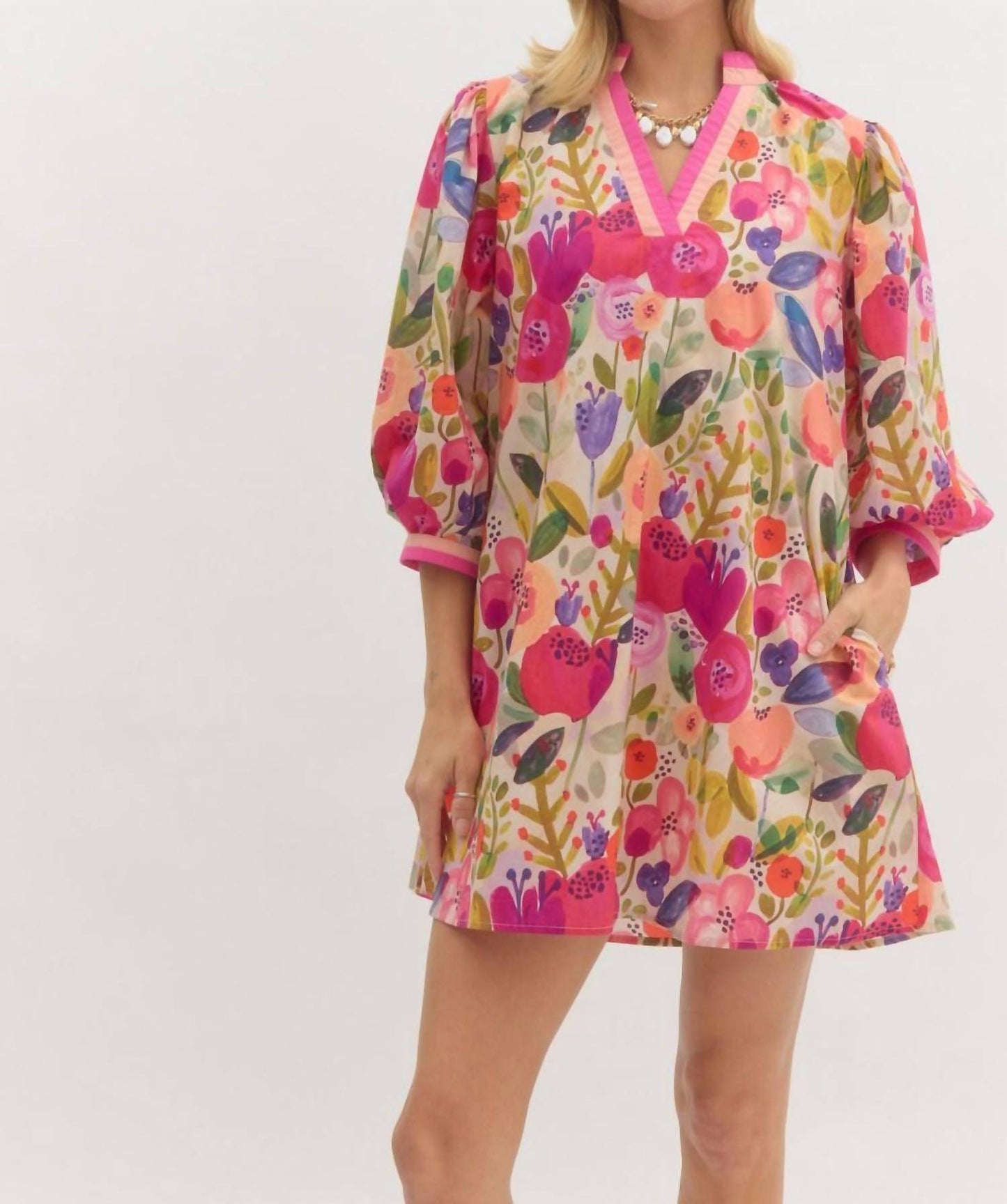 Entro - Berry Mix Mini Dress