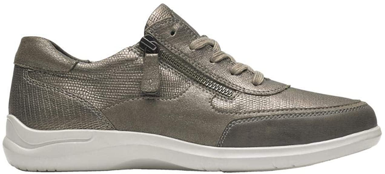 Aravon Women's Power Comfort TIE Sneaker Gray