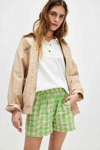 Free People - Get Free Seersucker Pull-on Shorts