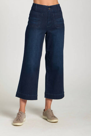 Apny - Cropped Wide Leg Jean