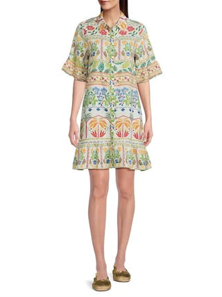 Johnny Was - RUFFLE FLOUNCE SHIRT DRESS