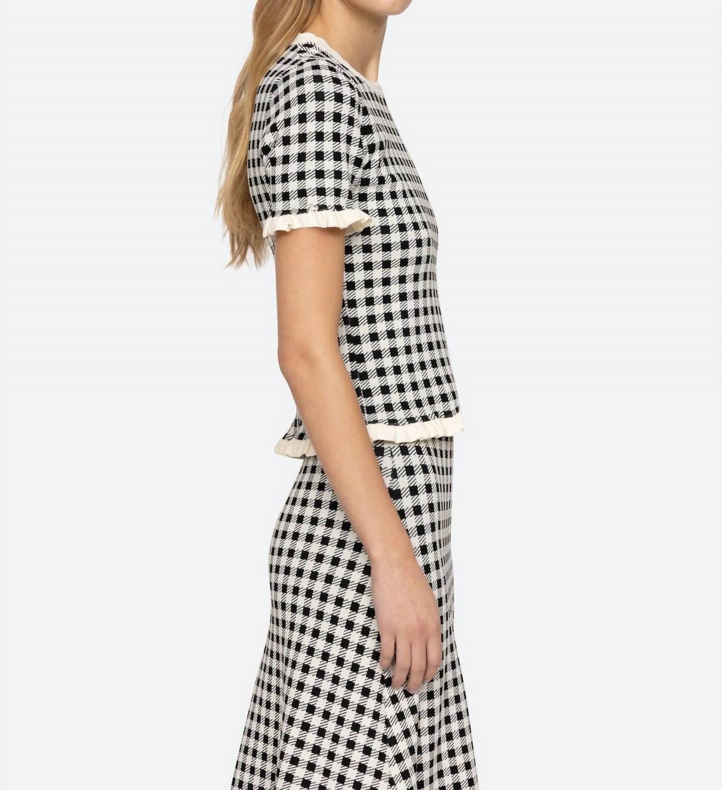 Sea - Saige Gingham Knit Top