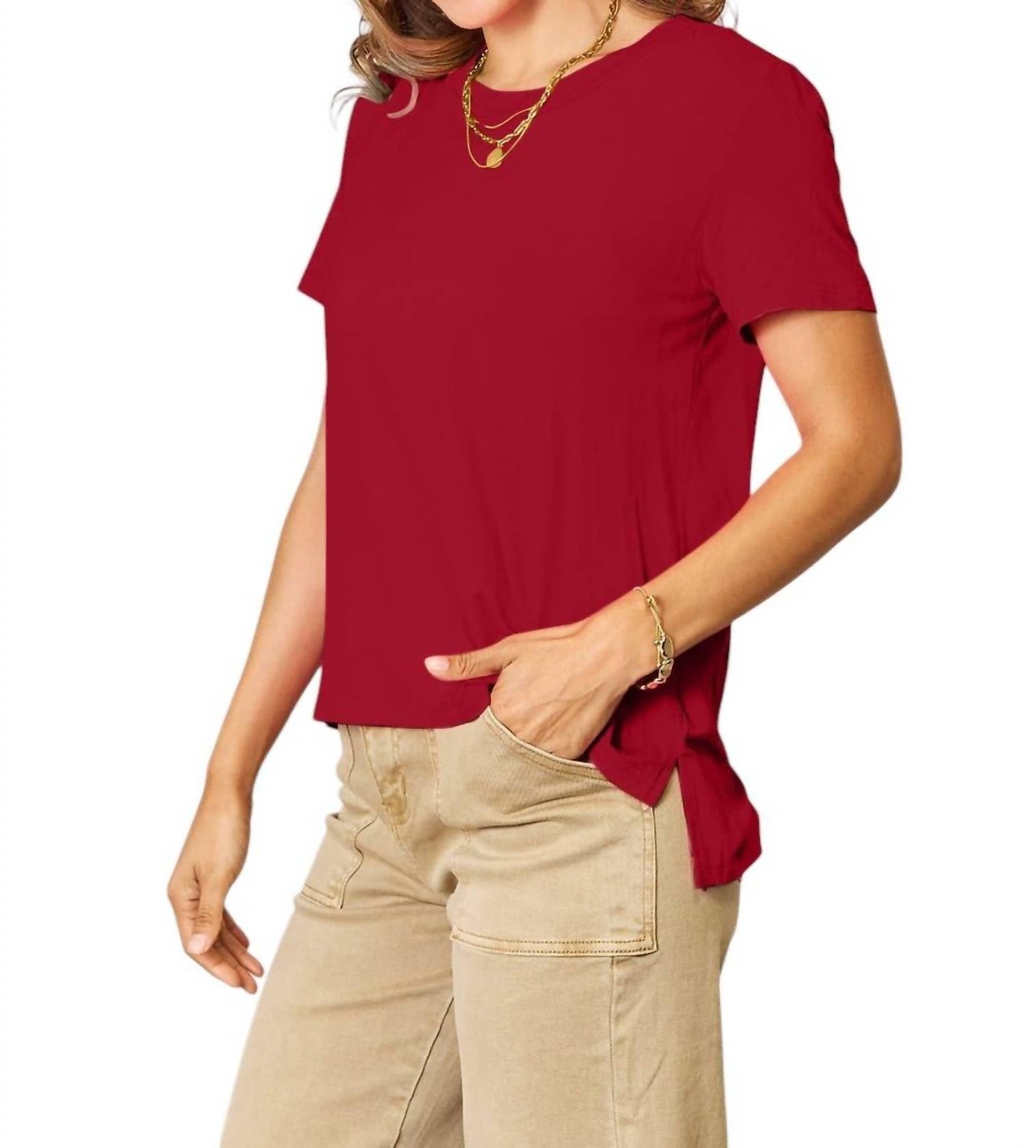 Basic Bae - Full Size Round Neck Short Sleeve T-Shirt