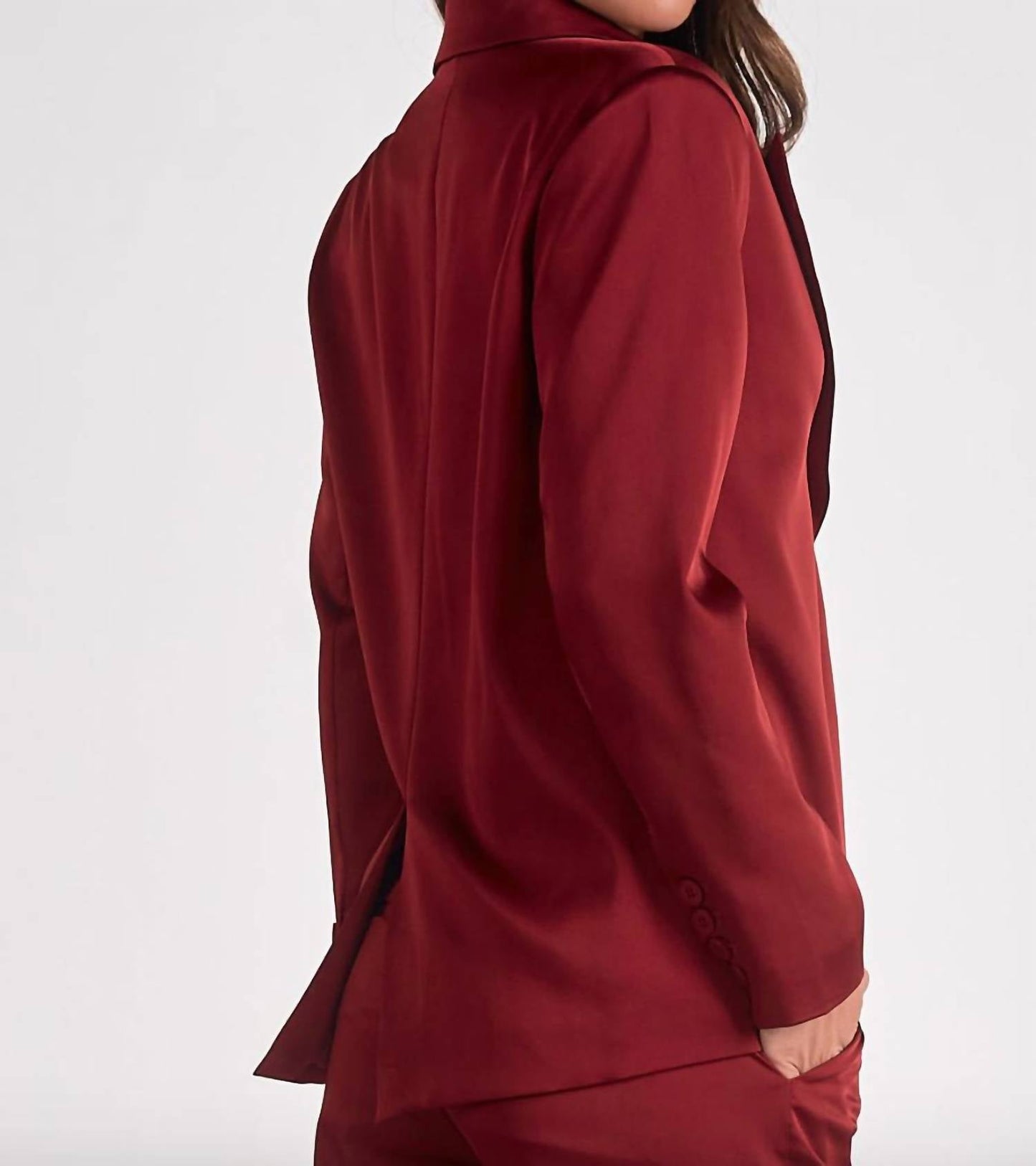 Elan - Satin Long Sleeve Blazer