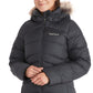 Marmot Women's Montreal Hooded Faux Fur Trim Coat Black Size XX-Large