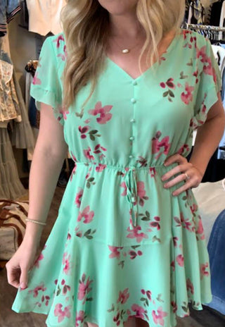 Steve Madden - Kirsty V-Neck Flutter Sleeve Dress