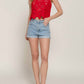 Active Basic - Women's Cotton Crochet Crop Tank Top