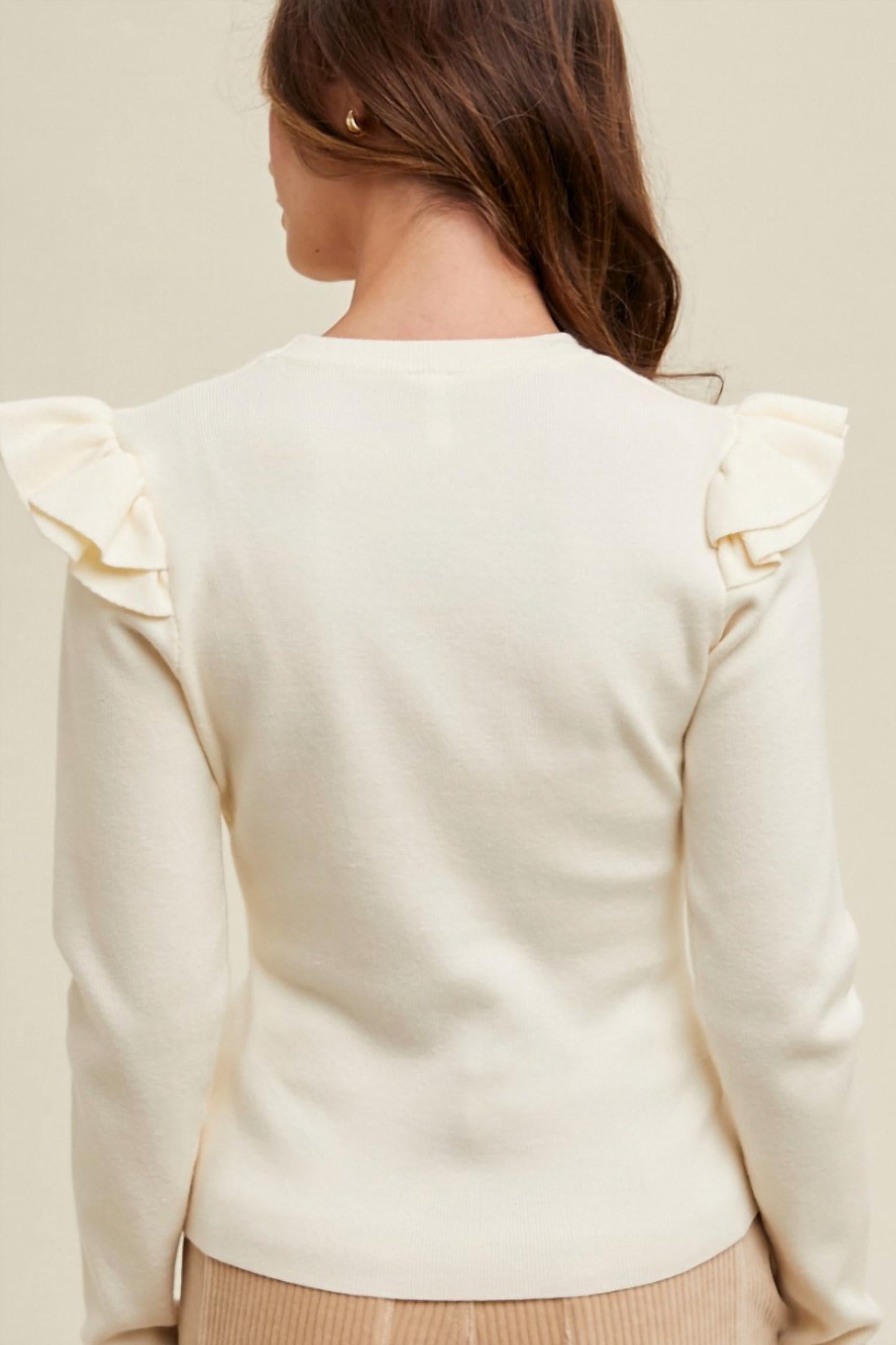 Wishlist - Ruffle Sleeve Sweater