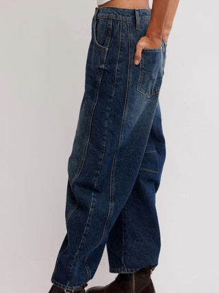Free People - Good Luck Mid Rise Barrel Jeans