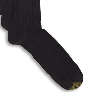 Gold Toe Men's 3 Pack Dress Windsor Wool Crew Socks Black Size 10-13