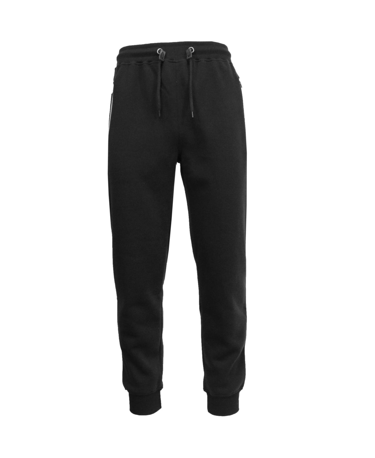 Galaxy By Harvic Men's Slim Fit Jogger Pants with Zipper Pockets Black Size Large