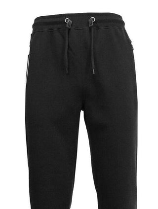 Galaxy By Harvic Men's Zipper Pockets Slim Fit Jogger Pants Black Size XX-Large