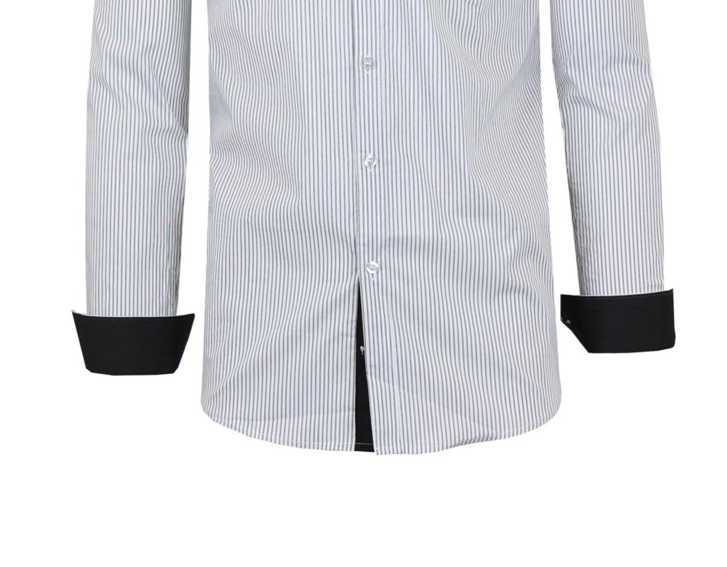 Galaxy by Harvic Men's Slim Fit Quick Dry Stretch Dress Shirts White Size X-Large