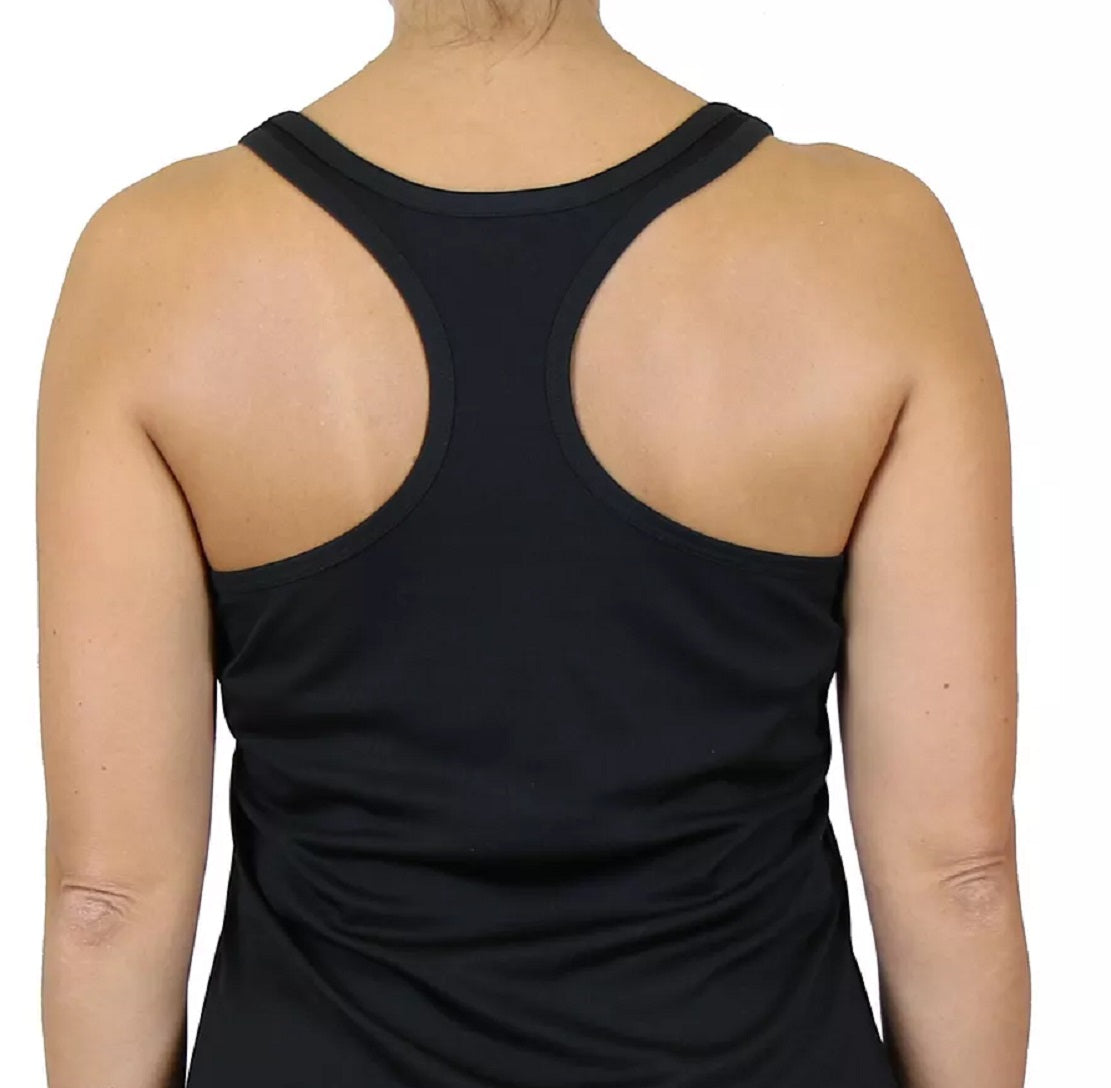 Galaxy By Harvic Women's Moisture Wicking Racerback Tanks Black Size XX-Large NO CUP