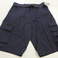 WICKED STITCH Men's Stretch Cargo Shorts Blue Size 34