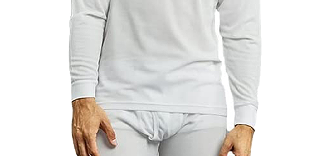 GBH Women's 2 Piece Lightweight Thermal Set of Both Thermal Top and Bottom White Size M