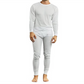 GBH Women's 2 Piece Lightweight Thermal Set of Both Thermal Top and Bottom White Size M